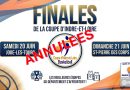 LES FINALES DES COUPES D&rsquo;INDRE ET LOIRE SONT ANNULEES