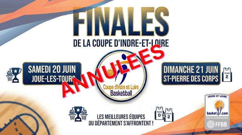 LES FINALES DES COUPES D&rsquo;INDRE ET LOIRE SONT ANNULEES